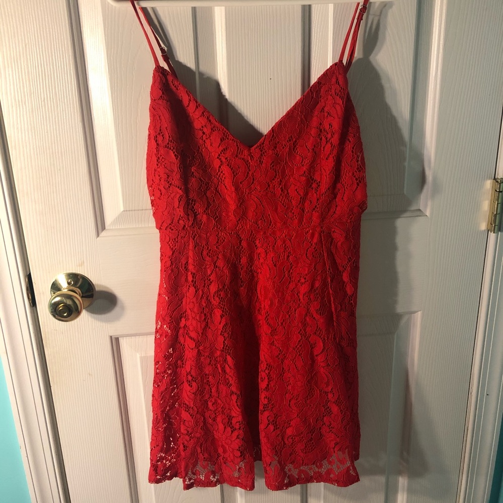 Red Lace Lulus Dress!